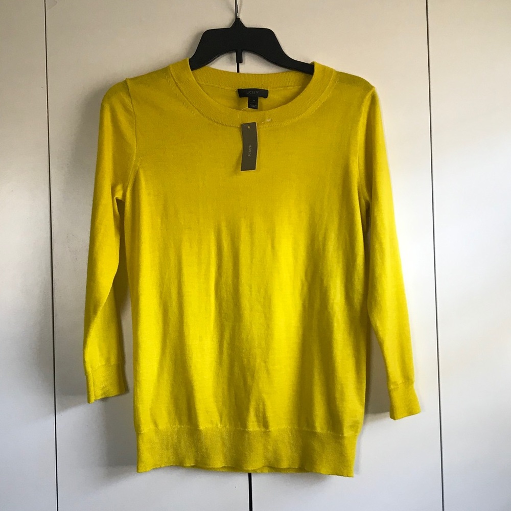 J. Crew Merino Wool Sweater 3/4 Sleeve Size Small